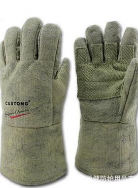 卡斯顿ABG-5T-34隔热手套绿色防火阻燃手套500度耐高温手套