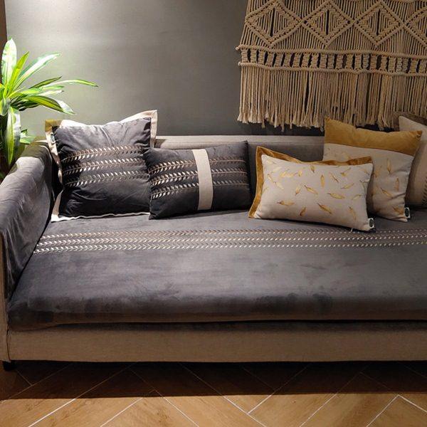 棉花大盗刺绣四季通用防滑坐垫沙发垫套布艺沙发套罩多功能三人位,居家布艺,沙发套,淘宝优惠券,粉丝福利购,淘宝优惠卷