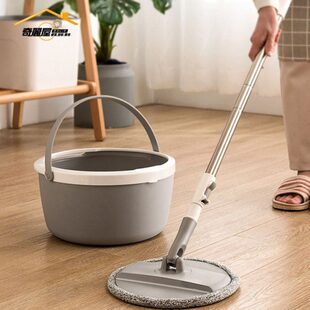 奇丽屋一桶天下拖把杆旋转通用式免手洗拖把家用自动甩水懒人拖