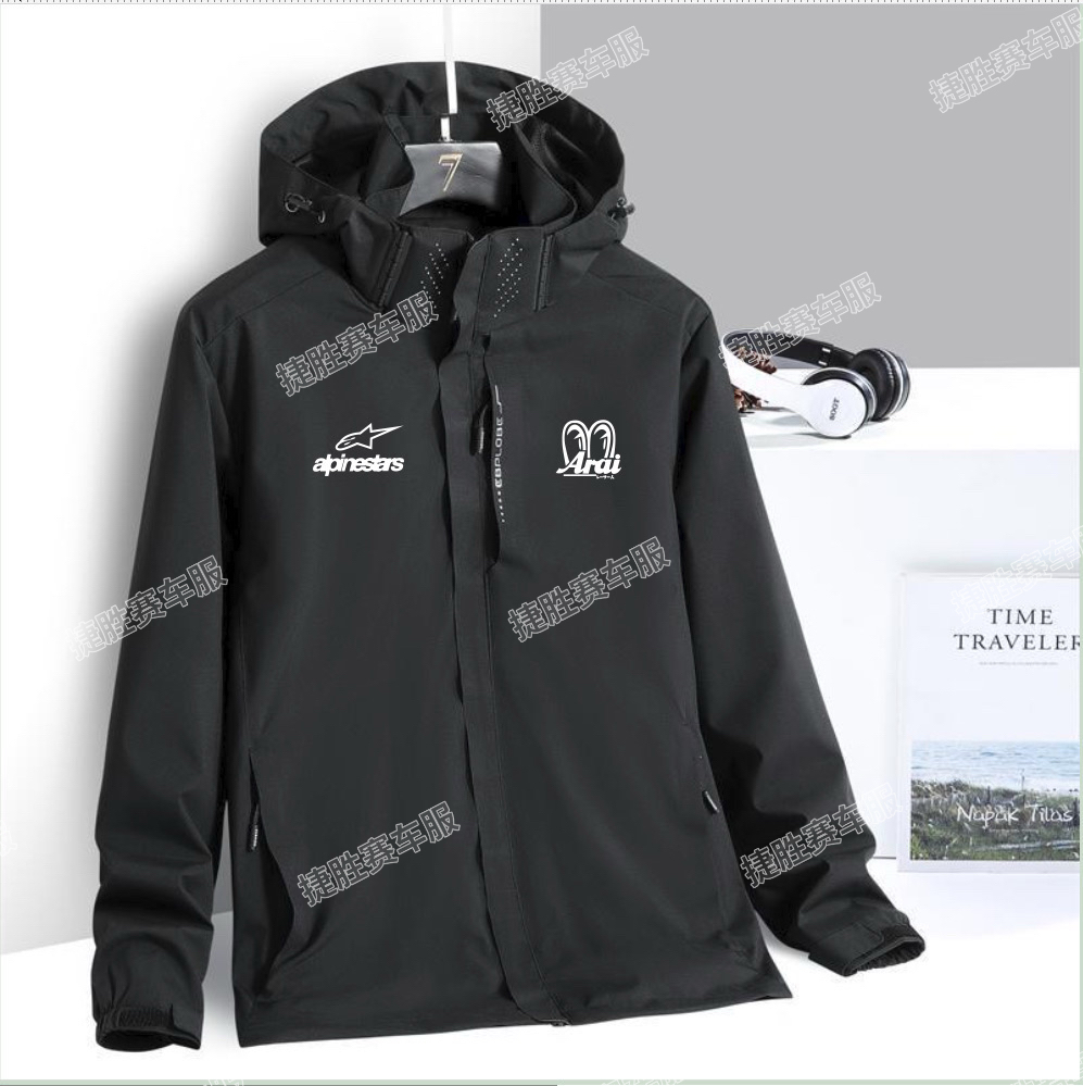 防风防雨三合一可拆卸帽子款