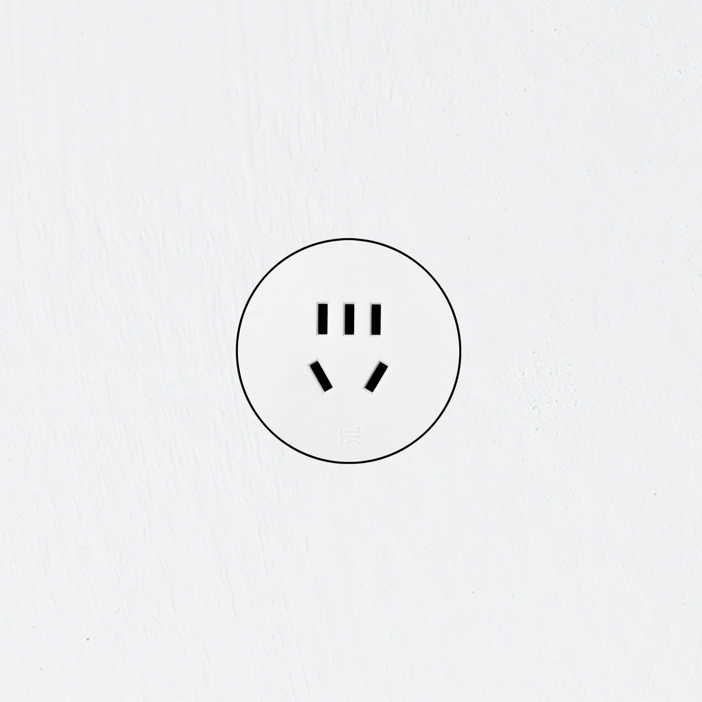 浅形电气二代隐形插座套装 极简风内嵌入式隐藏插座 圆形墙面桌面