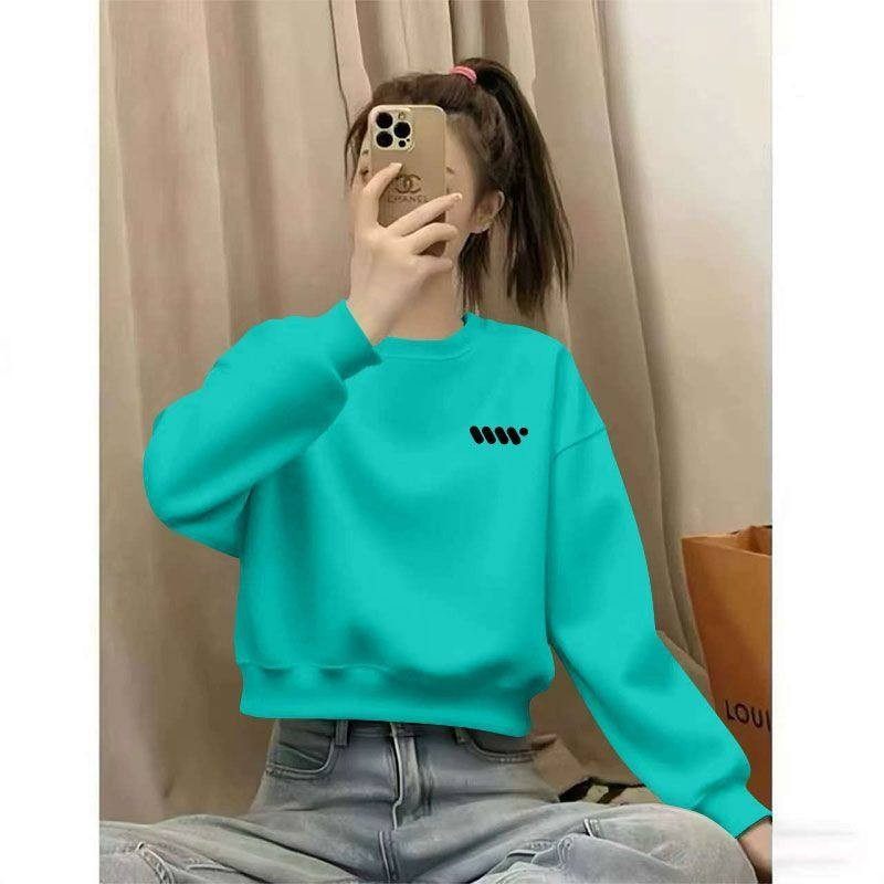 新款纯棉韩版短款高腰卫衣女时尚
