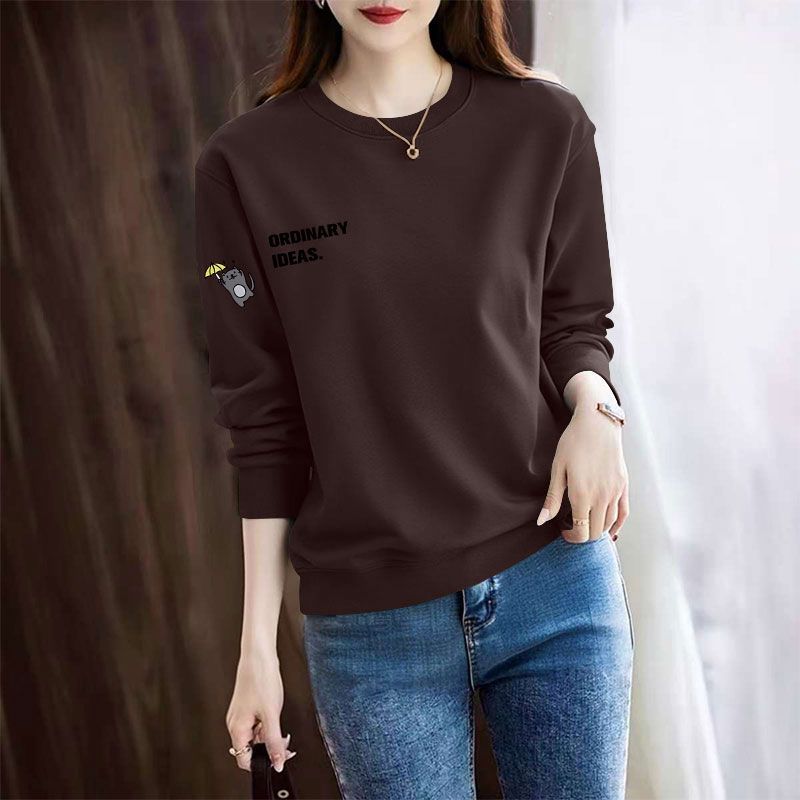 春秋款女士纯棉套头卫衣