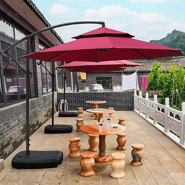 香蕉伞户外遮阳伞庭院别墅花园圆形露天咖啡厅室外太阳伞小院网红