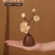 干花瓶扩香器香薰精油家用桌面卧室内通草花扩香石摆件车载扩香木