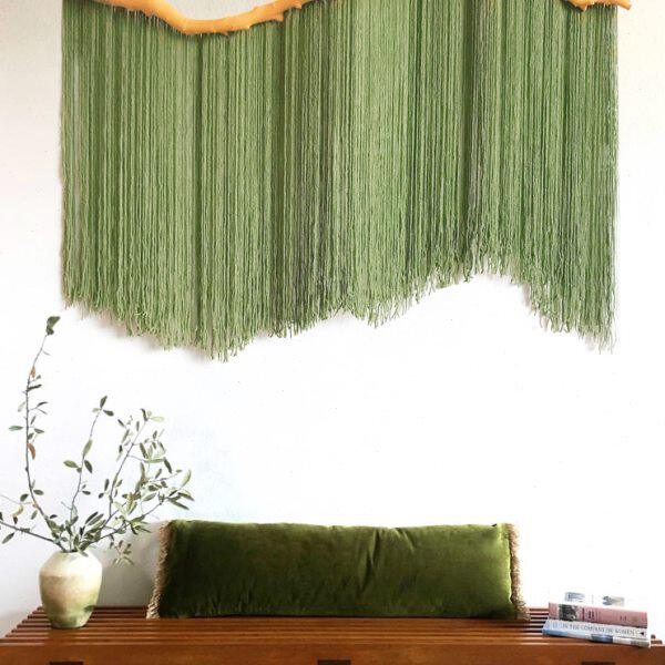 手工编织田园乡村森系门帘隔断帘窗帘软装民宿生活馆装饰挂毯墙饰