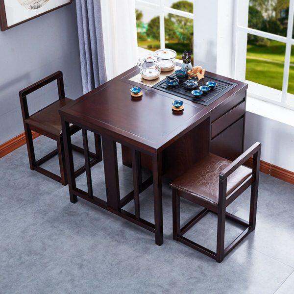 实木茶桌椅组合阳台小型茶台家用自动上水办公茶机新中式泡茶桌