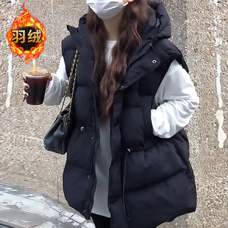 精选羽绒马甲背心女连帽