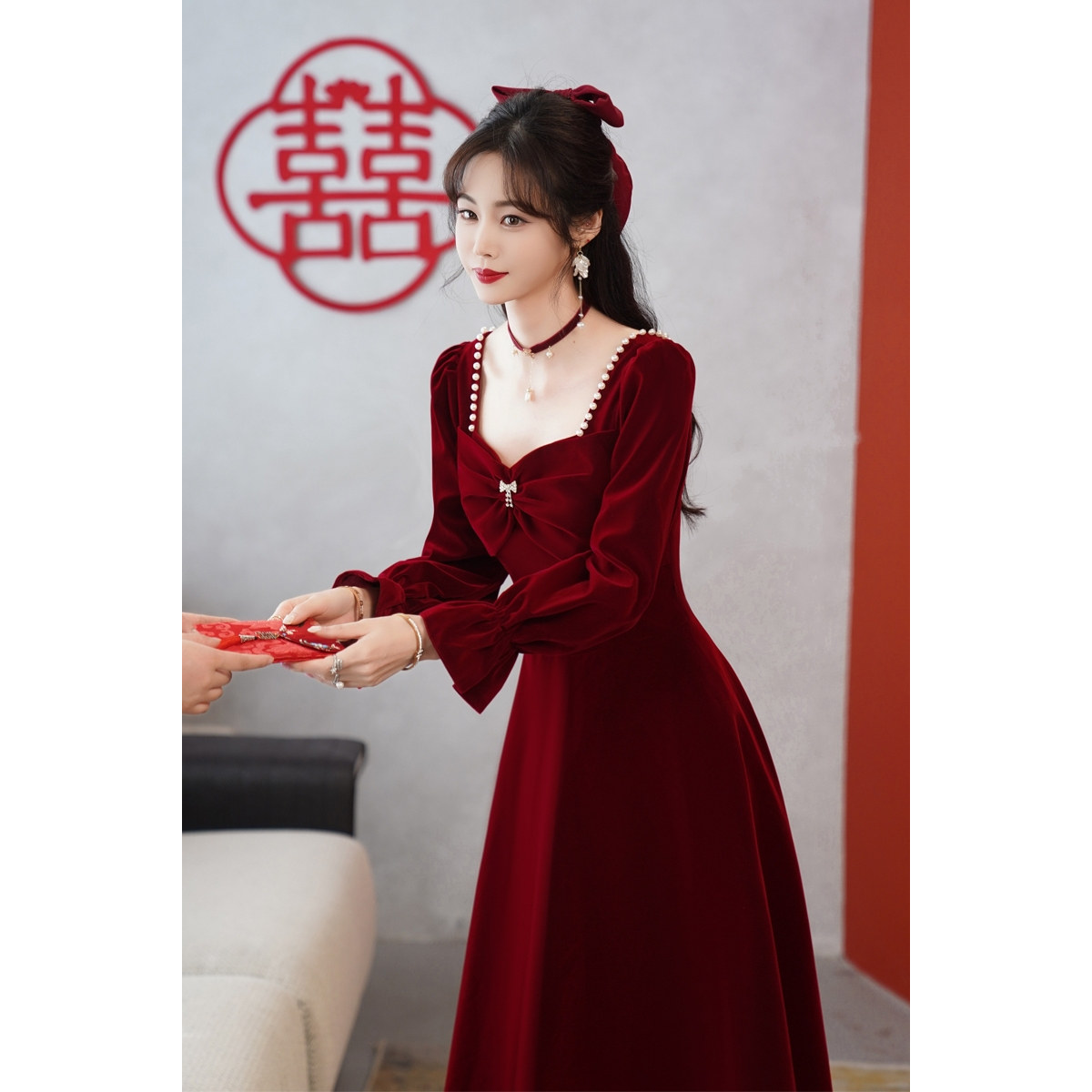 敬酒服新娘2026新款红色