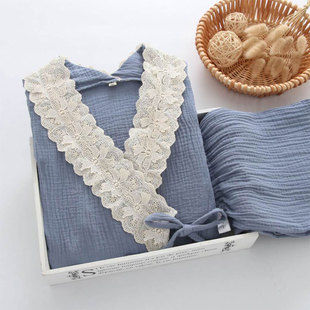 纯 家居服辣妈夏薄款 春秋待产月子服产后棉麻哺乳睡衣外出时尚 大码