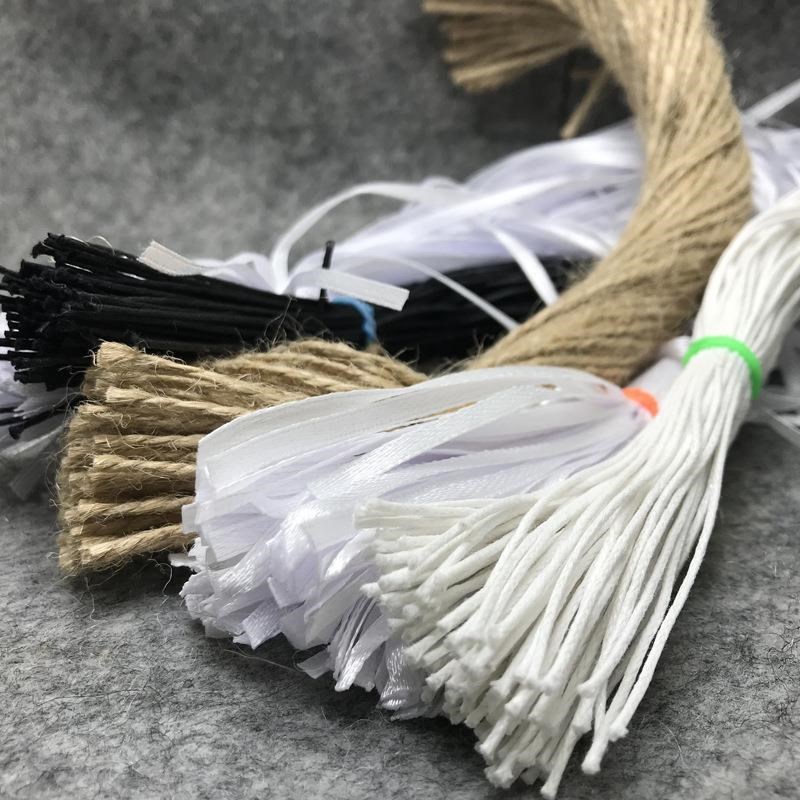整条切好挂牌绳子高档麻绳商品标签吊牌挂绳服装吊粒蜡线缎带绳子图片