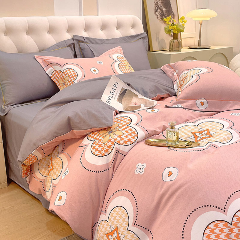 磨毛三件套10k0全棉床上用品冬季加厚床单被套宿舍四件套