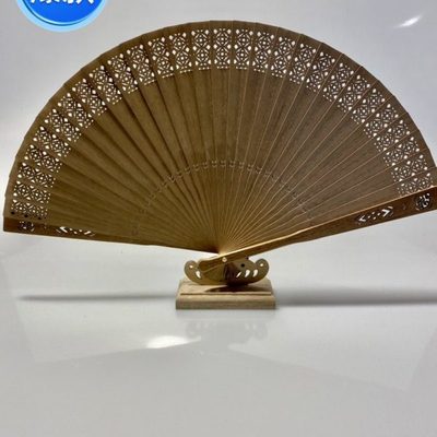 正宗金丝楠乌木镂空精致男女士日用扇子中国风复古折扇定制刻字