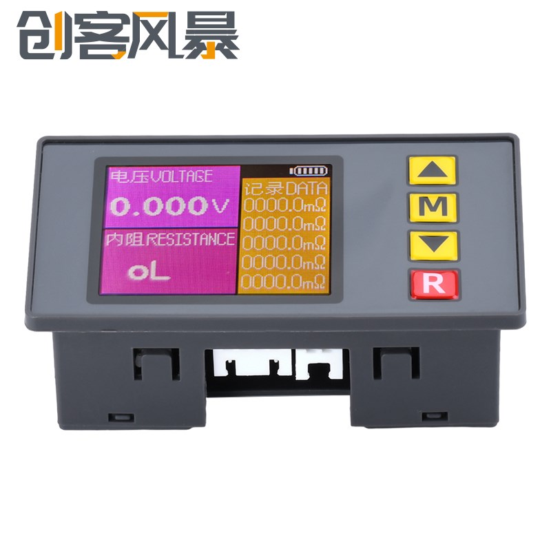 TS457电压内阻测o试仪可调时间亮度交流4线法记录5组内阻测量数据