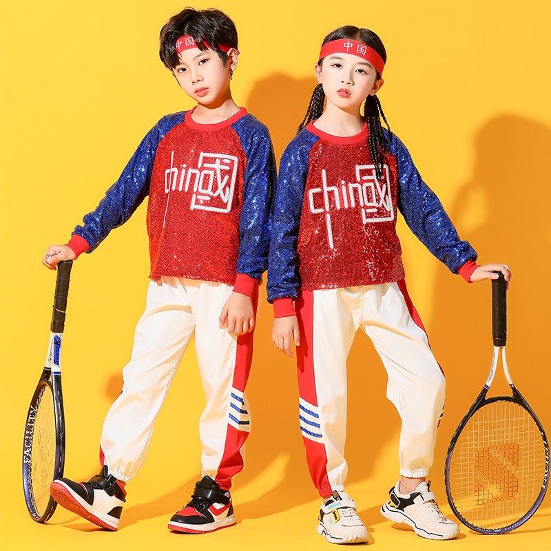 儿童运动会开幕式啦啦队演出服小学生幼儿长袖啦啦操表演服装亮片,童装/婴儿装/亲子装,儿童演出服,淘宝优惠券,粉丝福利购,淘宝优惠卷