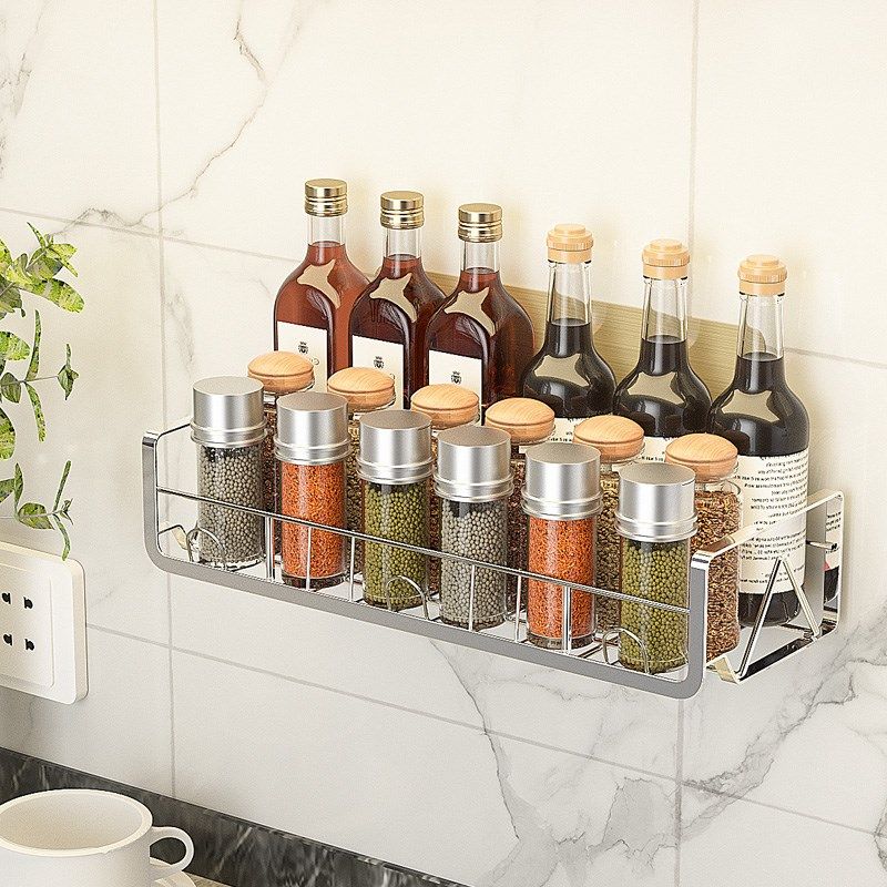 厨房调料置物架壁挂式免打孔墙壁金属家用油盐酱油收纳架子转角架,厨房/烹饪用具,调料置物架,淘宝优惠券,粉丝福利购,淘宝优惠卷