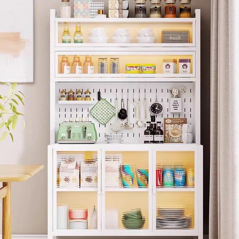 洞洞板厨房置物架多层落地餐边收纳柜子储物橱柜锅具微波炉烤箱架,厨房/烹饪用具,厨房置物架/置物柜/角架,淘宝优惠券,粉丝福利购,淘宝优惠卷