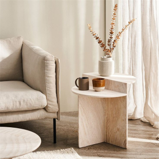 天然黄洞石迷你北欧简约个性沙发边桌床头茶几角几边几