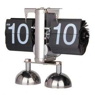 9QXC欧式自动翻页钟小天平机械钟石英钟机械座钟翻页闹钟王自如同