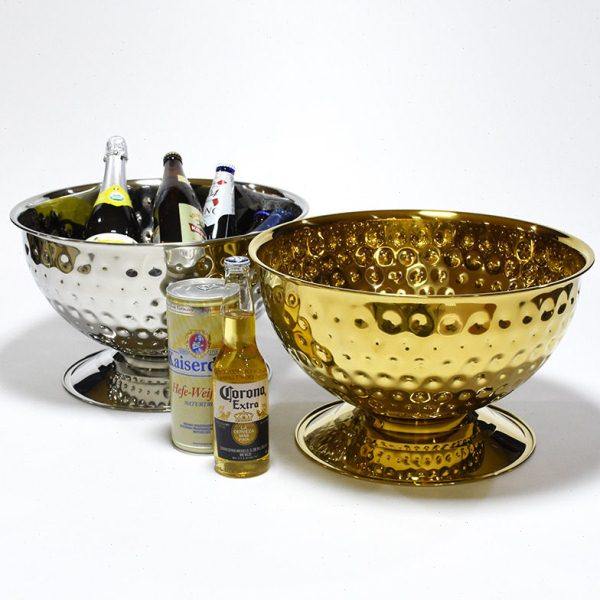 创意新款不锈钢锤点纹香槟盆派对聚会冷却啤酒红酒大容量圆形冰桶,餐饮具,冰桶,淘宝优惠券,粉丝福利购,淘宝优惠卷