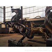 厂家大型动物马雕塑 铸铜飞马跃马雕塑 广场公园铜马景观雕塑