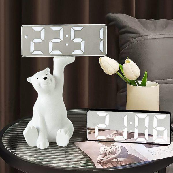 客厅卧室镜面数字时钟摆件玄关酒柜电视柜桌面电子钟表摆台式闹钟,饰品/流行首饰/时尚饰品新,摆件,淘宝优惠券,粉丝福利购,淘宝优惠卷