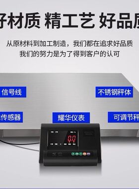 耀华A12E不锈钢304地磅1-3吨高精度地秤316L防腐蚀电子地秤吨秤