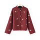 国风新年红色小马刺绣毛呢外套XJ 甜甜粉丝专享 28088