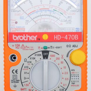 台湾兄弟 专业指针式万用表 HD-470B电阻100K 电池测试功能多用表