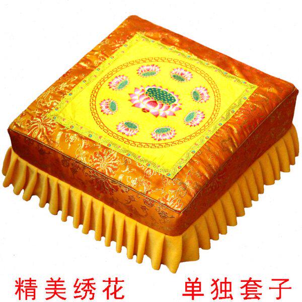 拜凳套拜垫套子九品莲花不含凳子 拜跪坐垫凳套蒲团跪拜用品