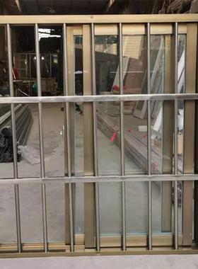 铝合金窗推拉窗防盗窗铝合金玻璃窗白色香槟色铝窗出租屋防盗门窗