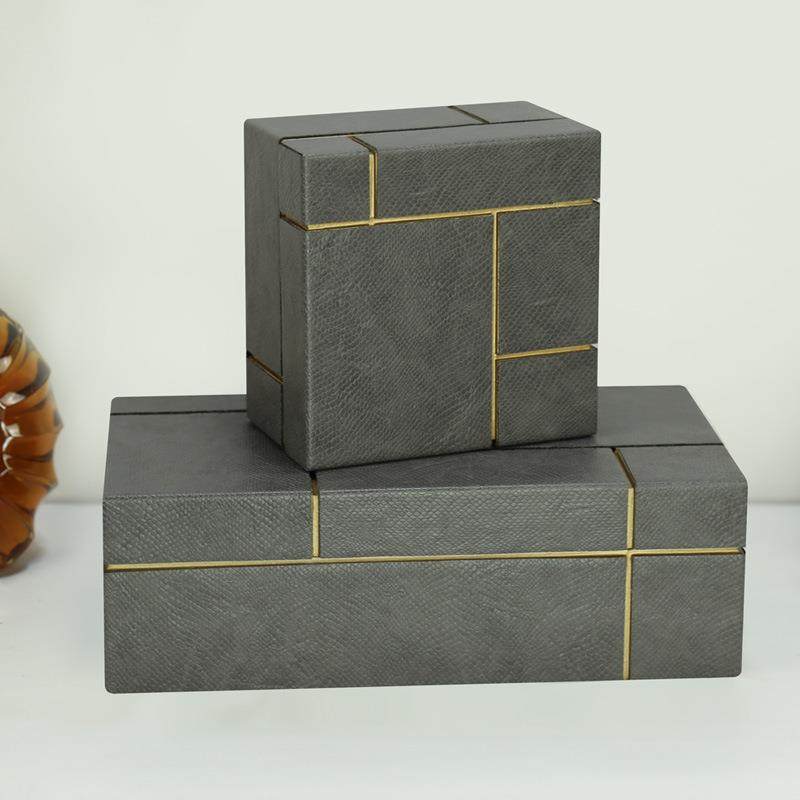 新款样板房家居装饰盒衣帽间软装饰盒木质魔方块状装饰盒北欧轻奢