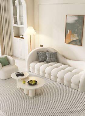 北欧不规则异形沙发小户型客厅休闲双人沙发网红服装店棉花糖沙发