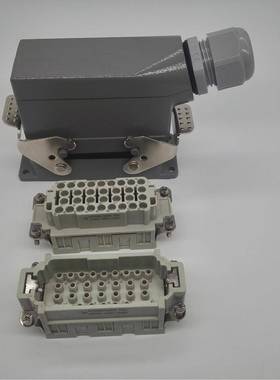 重载连接器矩形航空插头32芯工业防水接插件HDC-HEE-032FC/32MC