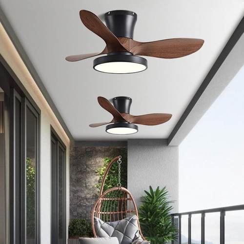 新款极简风吸顶风扇灯餐厅卧室家用吊扇灯阳台过道小型电扇灯