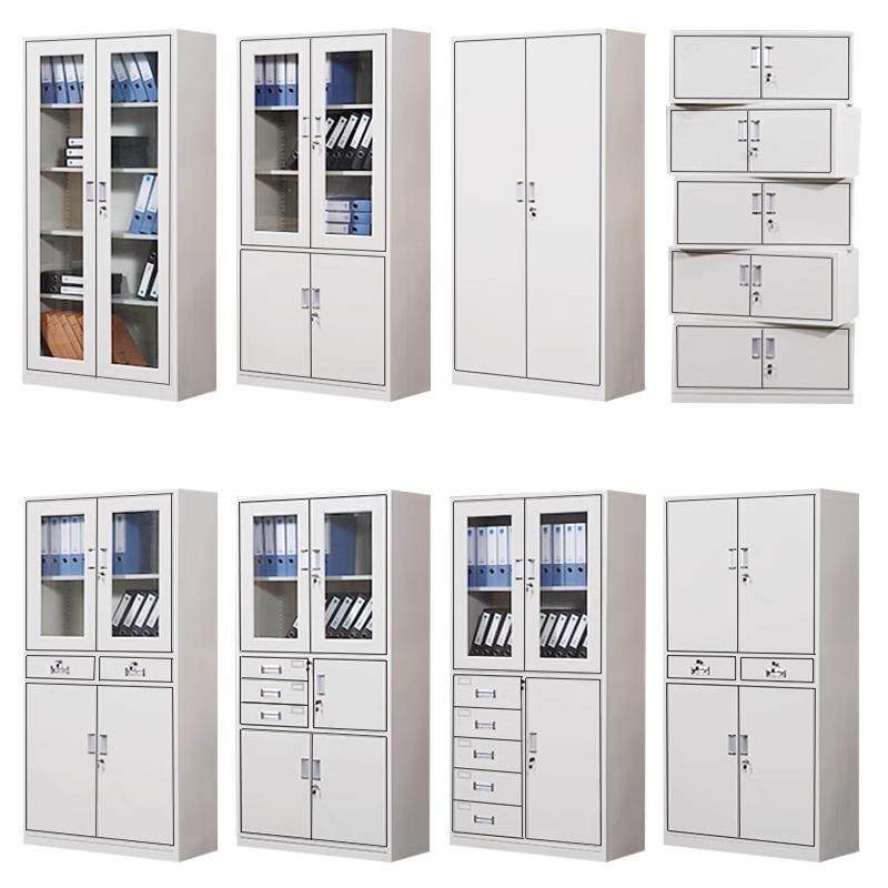 钢制办公铁皮文件柜拆装资料柜加厚财务凭证收纳柜档案储物柜移动