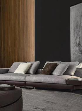 意式极简科技布艺沙发客厅大小户型别墅高端设计师款高档麻布沙发