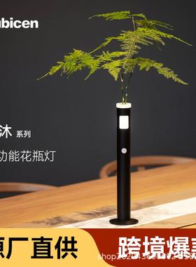 Tubicen氛围灯创意花瓶摆件插花高级餐厅桌面拍照红色布置