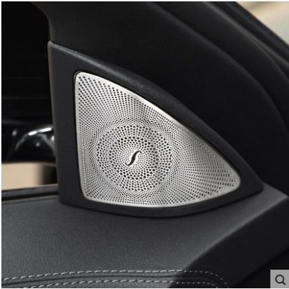 适用奔驰S级柏林喇叭罩S350L装饰网罩S320L400L内饰改装高音喇叭