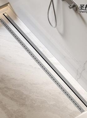 3.2cm宽极窄线型长方形不锈钢304防臭地漏淋浴房长条极简隐形排水
