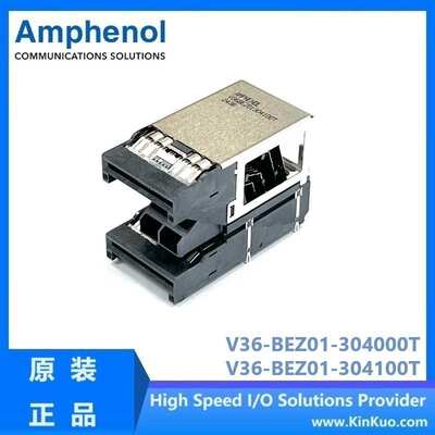 Amphenol QSFP-DD 112G 2x1 SMT 连接器 V36-BEZ01-304100T