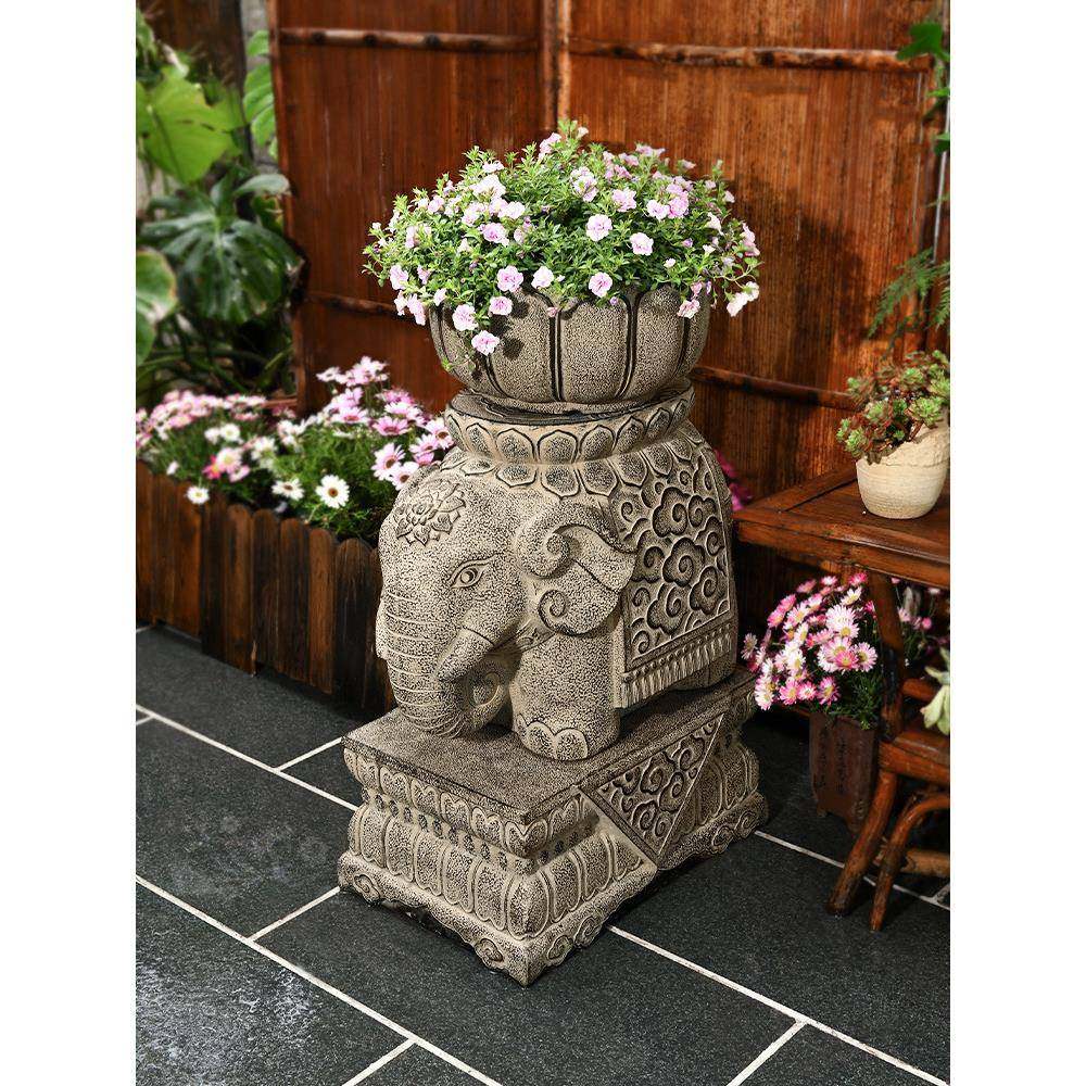 GZ6M庭院户外大象门墩摆件仿石墩花盆底座花园布置露台装饰阳台造,电子元器件市场,其它元器件,淘宝优惠券,粉丝福利购,淘宝优惠卷