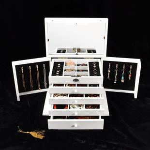 品处理实木带锁首饰盒轻微中度首饰收纳盒多层大陶琪