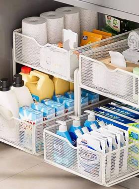 浴室柜置物架卫生间浴室抽拉式抽屉水下水池洗手台分层收纳