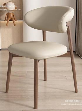 北欧仿实木餐椅家用简约现代设计师靠背椅子餐厅休闲轻奢书桌凳子