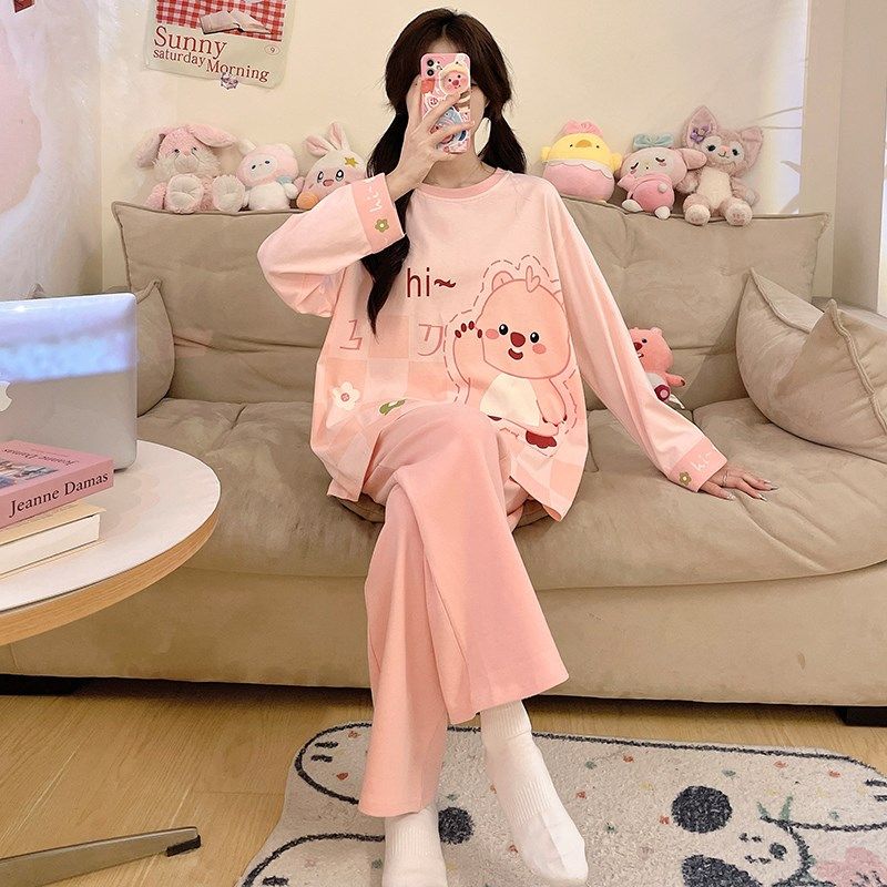 女童睡衣春秋季长袖纯棉2024新款大童初中生女孩秋冬款儿童家居服,童装/婴儿装/亲子装,家居服套装,淘宝优惠券,粉丝福利购,淘宝优惠卷