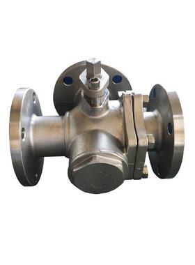 304不锈钢三通球阀T型三通球阀Q45F-16P手动不锈钢法兰球阀DN100