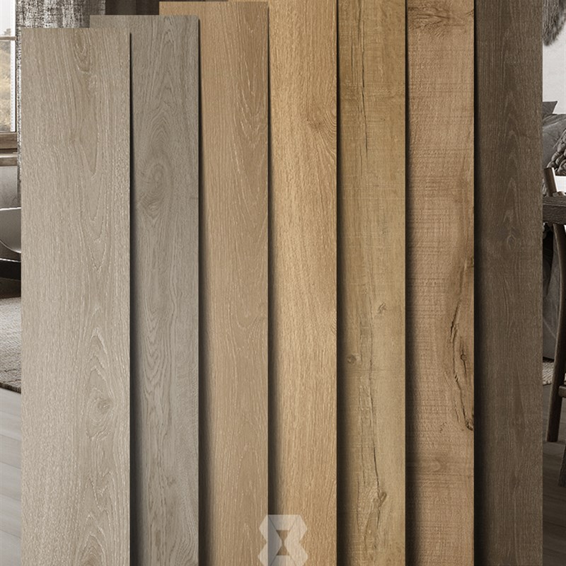 生态自然全瓷木纹砖室内客餐厅卧室通铺防滑木Q地板瓷砖连锁工程