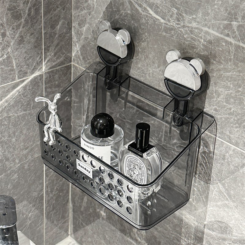 卫生间吸盘置物i架浴室厕所壁挂式免打孔挂篮洗手洗漱台挂墙收纳