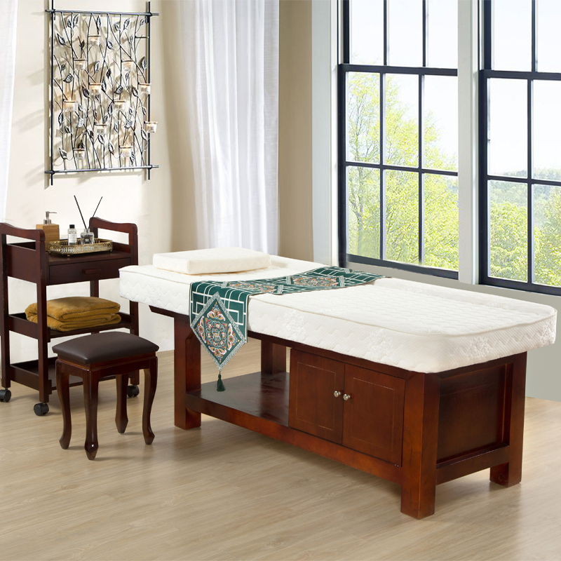 实木美容床按摩床推拿床美容院专用美体理疗纹身折叠家用乳胶